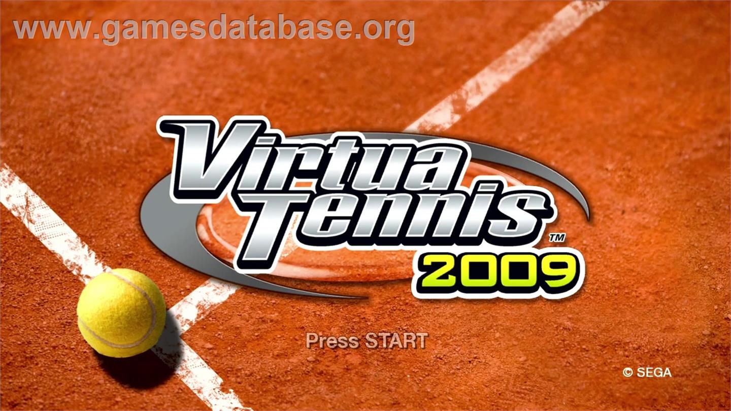 Virtua Tennis 2009 - Microsoft Xbox 360 - Artwork - Title Screen
