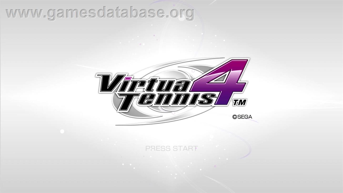 Virtua Tennis 4 - Microsoft Xbox 360 - Artwork - Title Screen
