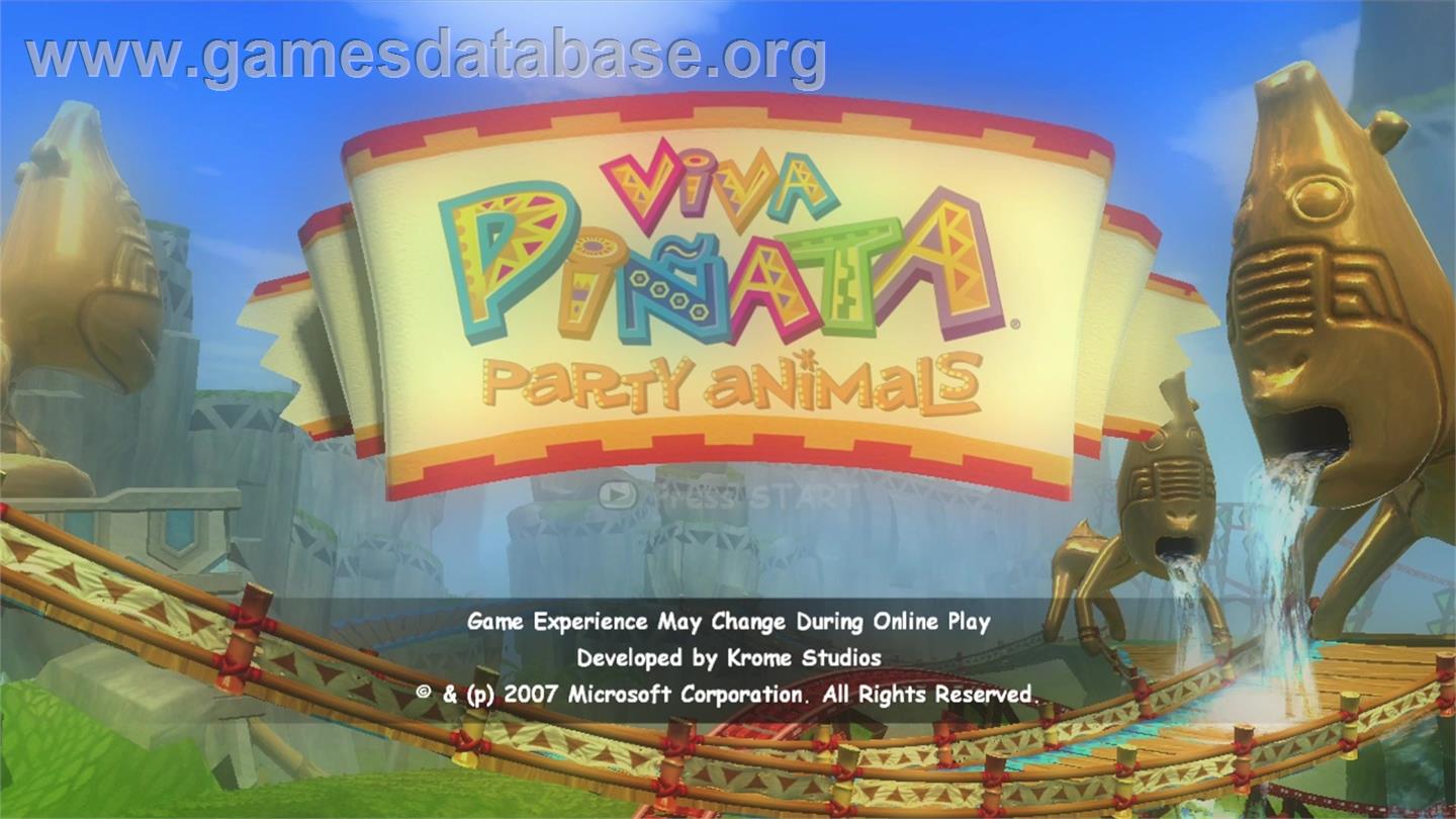 Viva Piñata - Party Animals - Microsoft Xbox 360 - Artwork - Title Screen
