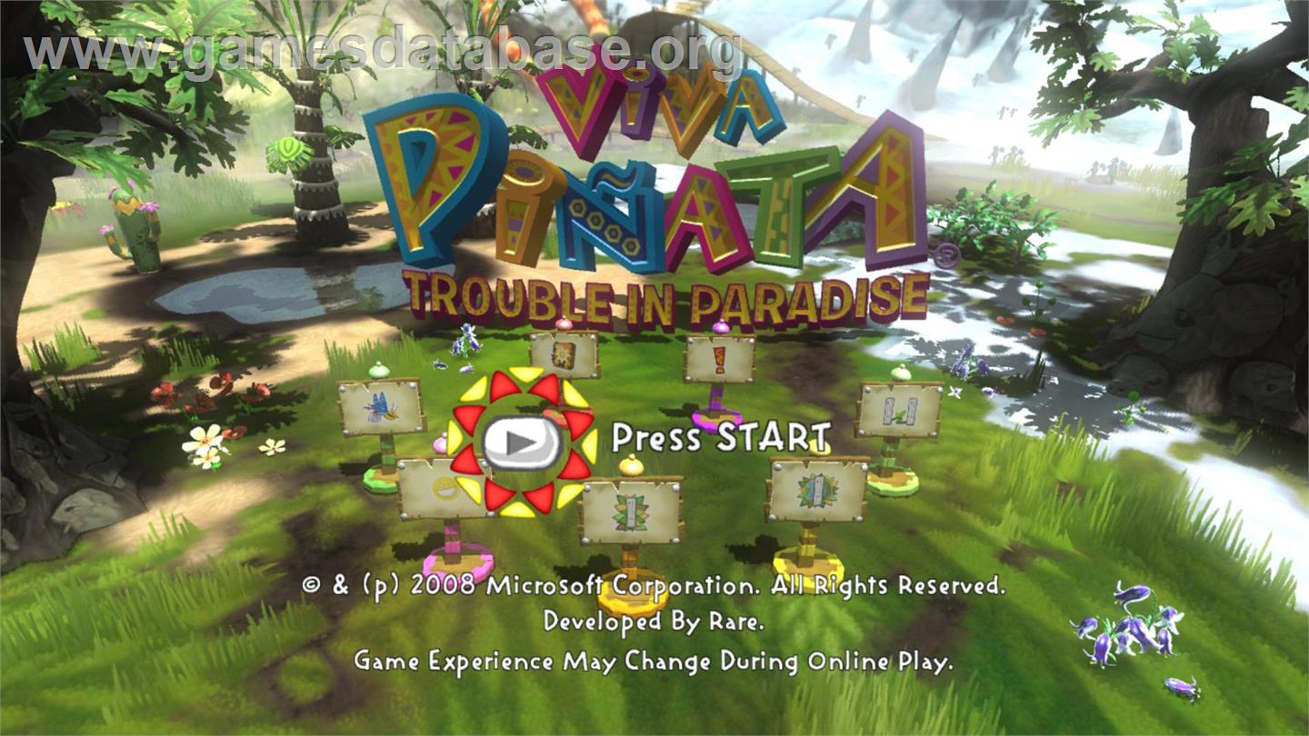 Viva Piñata - Trouble in Paradise - Microsoft Xbox 360 - Artwork - Title Screen
