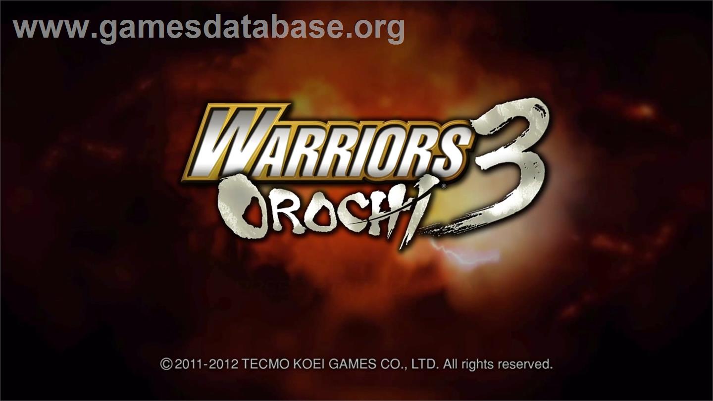 WARRIORS OROCHI 3 - Microsoft Xbox 360 - Artwork - Title Screen