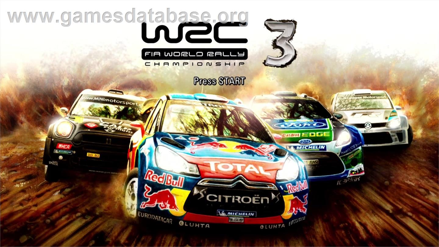 WRC 3 - FIA World Rally Championship - Microsoft Xbox 360 - Artwork - Title Screen