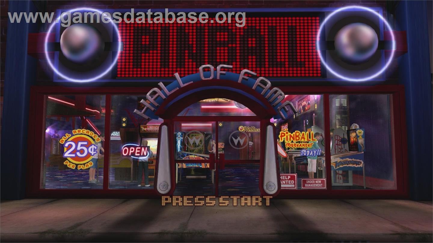 Williams Pinball Classics - Microsoft Xbox 360 - Artwork - Title Screen