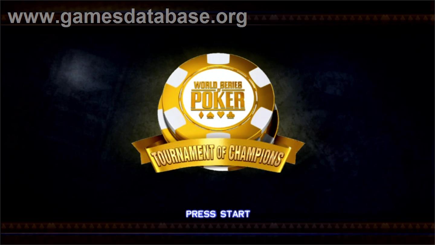 World Series Of Poker - Tournament Of Champions 2007 Edition - Microsoft Xbox 360 - Artwork - Title Screen