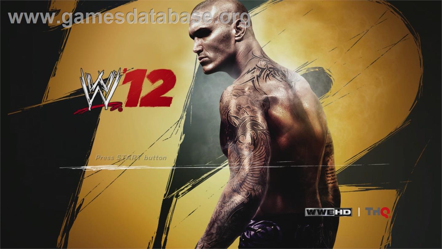 Wwe'12 - Microsoft Xbox 360 - Artwork - Title Screen