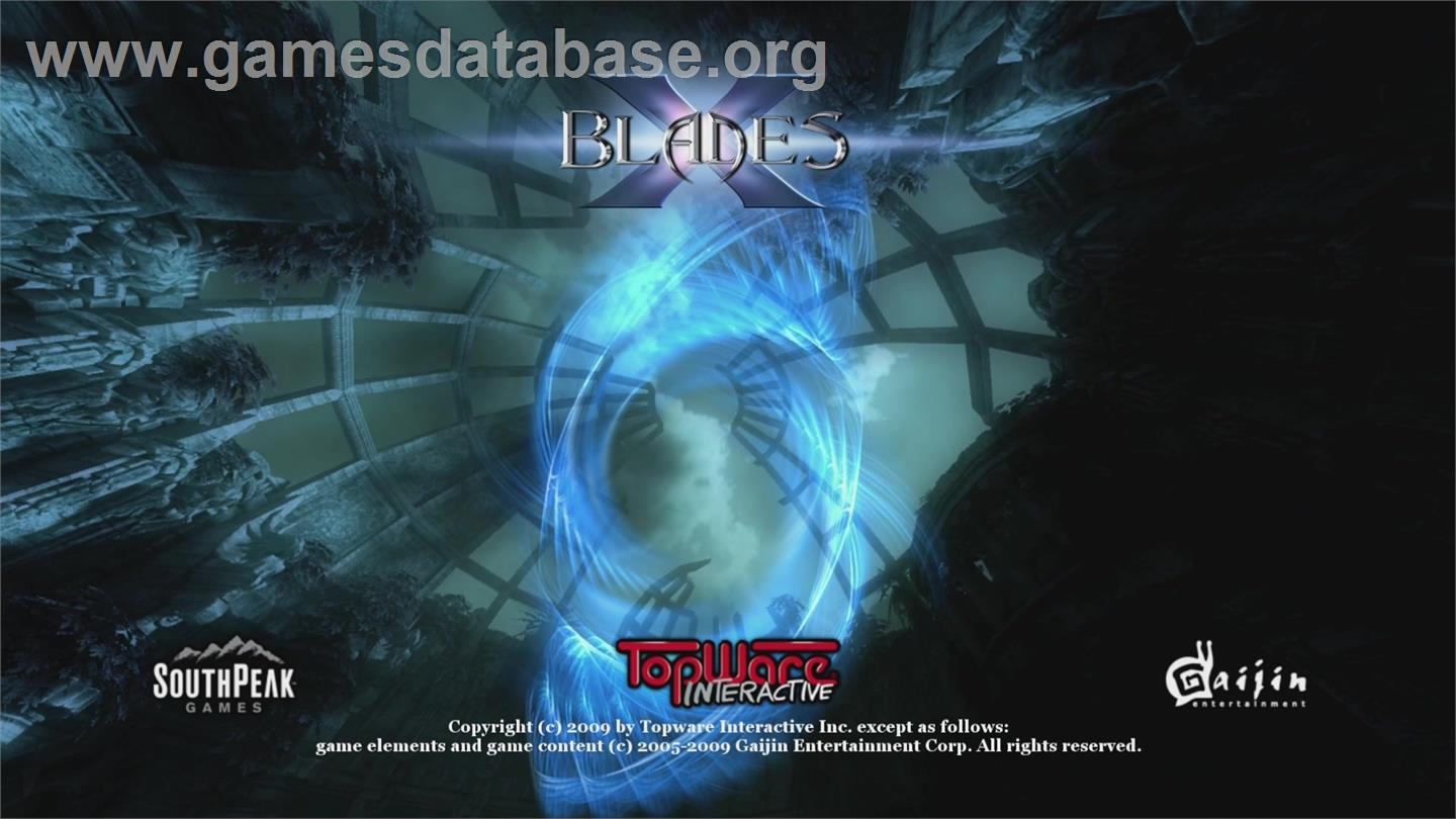 X-blades - Microsoft Xbox 360 - Artwork - Title Screen
