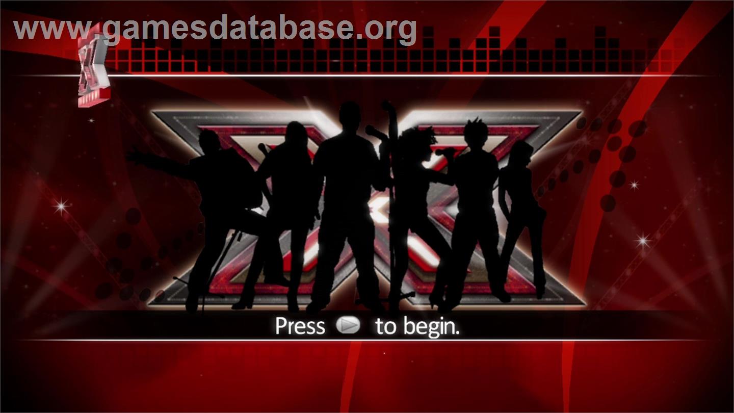 X Factor - Microsoft Xbox 360 - Artwork - Title Screen