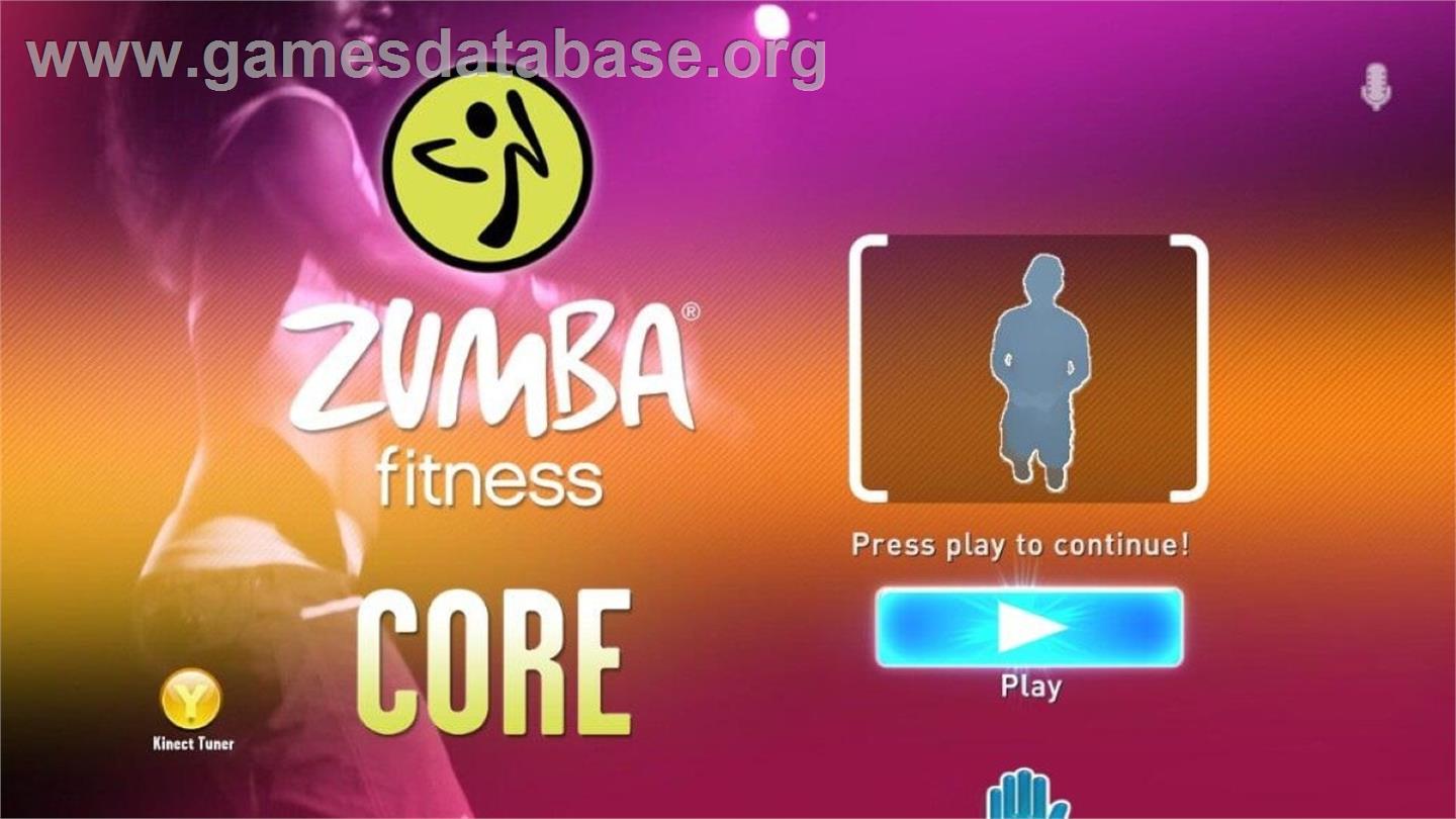 Zumba Fitness Core - Microsoft Xbox 360 - Artwork - Title Screen