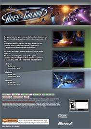 Box back cover for Aces of the Galaxy on the Microsoft Xbox Live Arcade.