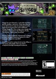 Box back cover for Adventures of Shuggy on the Microsoft Xbox Live Arcade.