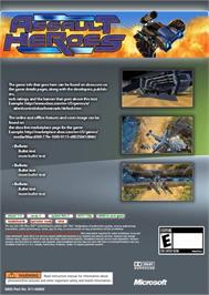 Box back cover for Assault Heroes on the Microsoft Xbox Live Arcade.