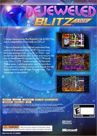 Box back cover for Bejeweled Blitz LIVE on the Microsoft Xbox Live Arcade.