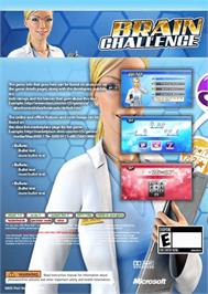 Box back cover for Brain Challenge on the Microsoft Xbox Live Arcade.