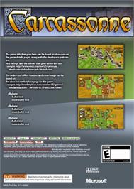 Box back cover for Carcassonne on the Microsoft Xbox Live Arcade.