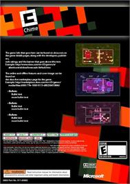 Box back cover for Chime on the Microsoft Xbox Live Arcade.