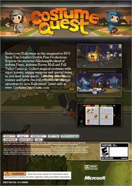 Box back cover for Costume Quest on the Microsoft Xbox Live Arcade.