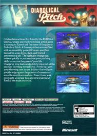 Box back cover for Diabolical Pitch on the Microsoft Xbox Live Arcade.