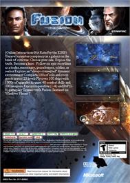 Box back cover for Fusion: Genesis on the Microsoft Xbox Live Arcade.