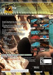Box back cover for Inferno Pool on the Microsoft Xbox Live Arcade.