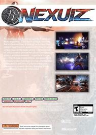 Box back cover for Nexuiz on the Microsoft Xbox Live Arcade.
