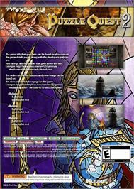 Box back cover for Puzzle Quest 2 on the Microsoft Xbox Live Arcade.