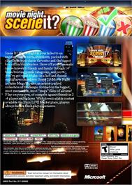 Box back cover for Scene It? Movie Night on the Microsoft Xbox Live Arcade.