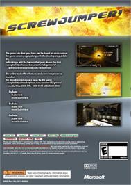 Box back cover for Screwjumper! on the Microsoft Xbox Live Arcade.