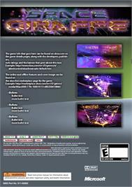 Box back cover for Space Giraffe on the Microsoft Xbox Live Arcade.