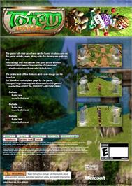 Box back cover for TotemBall on the Microsoft Xbox Live Arcade.