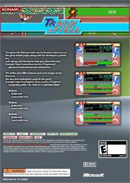 Box back cover for Track and Field on the Microsoft Xbox Live Arcade.