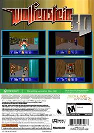 Box back cover for Wolfenstein 3D on the Microsoft Xbox Live Arcade.