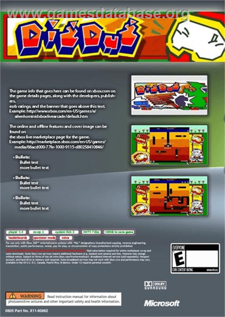 ??? ???? - Microsoft Xbox Live Arcade - Artwork - Box Back