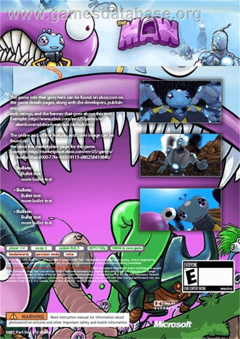 The Maw - Microsoft Xbox Live Arcade - Artwork - Box Back