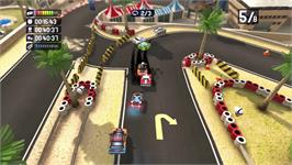 In game image of Bang Bang Racing on the Microsoft Xbox Live Arcade.