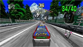 In game image of DAYTONA USA on the Microsoft Xbox Live Arcade.