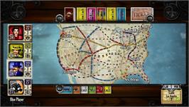 In game image of Ticket to Ride on the Microsoft Xbox Live Arcade.