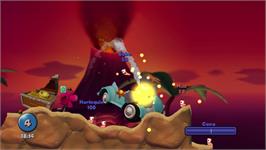 In game image of Worms on the Microsoft Xbox Live Arcade.
