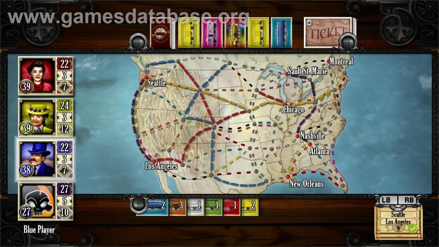 Ticket to Ride - Microsoft Xbox Live Arcade - Artwork - In Game
