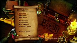 Title screen of Age of Booty on the Microsoft Xbox Live Arcade.