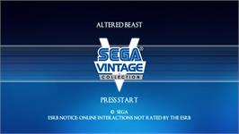 Title screen of Altered Beast on the Microsoft Xbox Live Arcade.