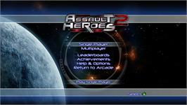 Title screen of Assault Heroes 2 on the Microsoft Xbox Live Arcade.