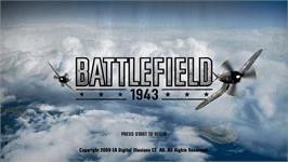 Title screen of Battlefield 1943 on the Microsoft Xbox Live Arcade.