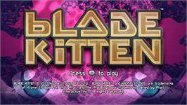Title screen of Blade Kitten on the Microsoft Xbox Live Arcade.