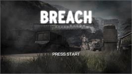 Title screen of Breach on the Microsoft Xbox Live Arcade.