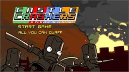 Title screen of Castle Crashers on the Microsoft Xbox Live Arcade.