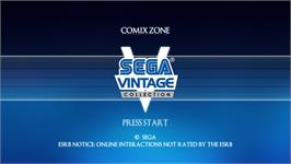 Title screen of Comix Zone on the Microsoft Xbox Live Arcade.