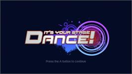 Title screen of Dance! It's your Stage on the Microsoft Xbox Live Arcade.
