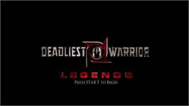 Title screen of Deadliest Warrior: Legends on the Microsoft Xbox Live Arcade.