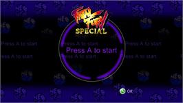 Title screen of Fatal Fury Special on the Microsoft Xbox Live Arcade.