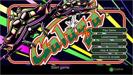 Title screen of GALAGA on the Microsoft Xbox Live Arcade.